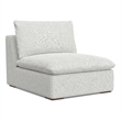 Pemberly Row Center Armless Sofa Module in Cloud Grey Performance Fabric