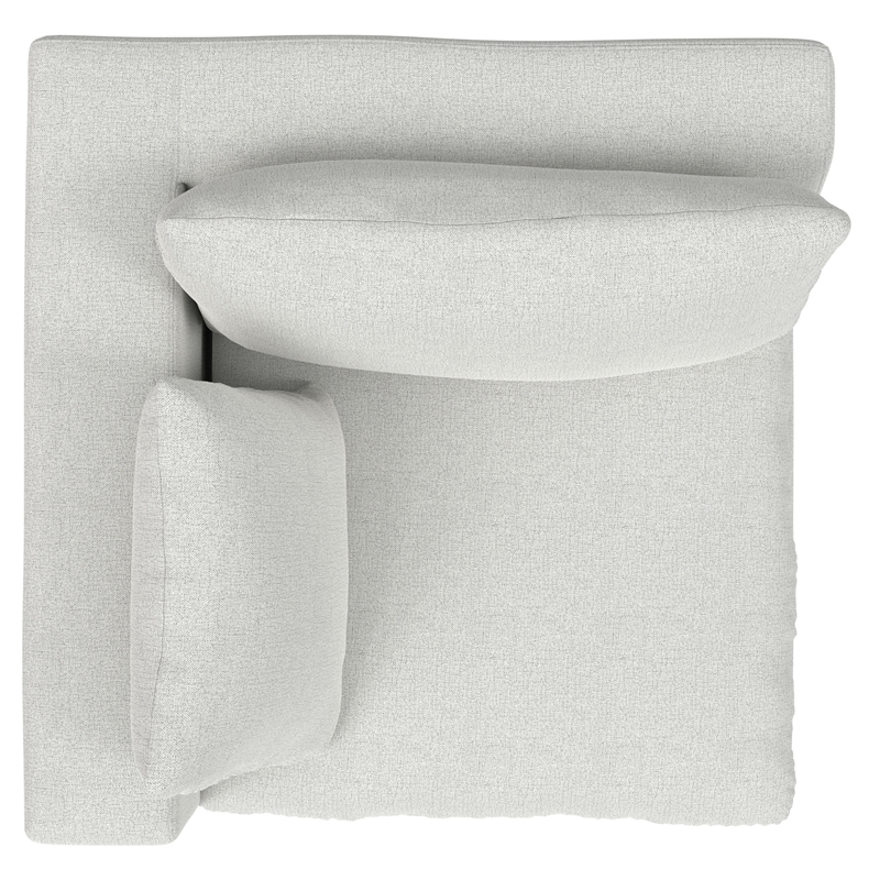 Pemberly Row Left-Arm Sofa Module in Cloud Grey Performance Fabric