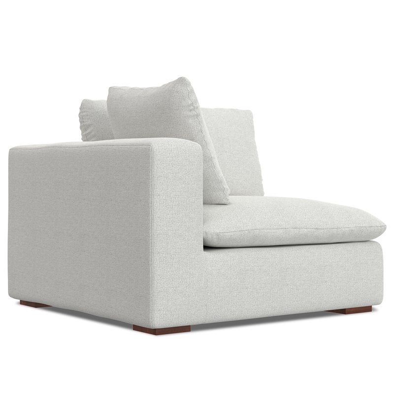 Pemberly Row Left-Arm Sofa Module in Cloud Grey Performance Fabric