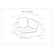Pemberly Row Left-Arm Sofa Module in Cloud Grey Performance Fabric