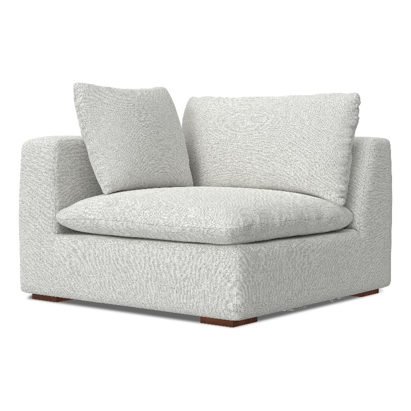 Pemberly Row Left-Arm Sofa Module in Cloud Grey Performance Fabric
