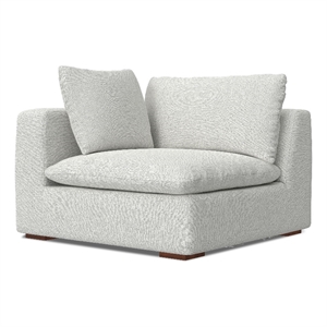 Pemberly Row Left-Arm Sofa Module in Cloud Grey Performance Fabric