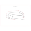 Pemberly Row Ottoman in Cloud Grey Performance Fabric