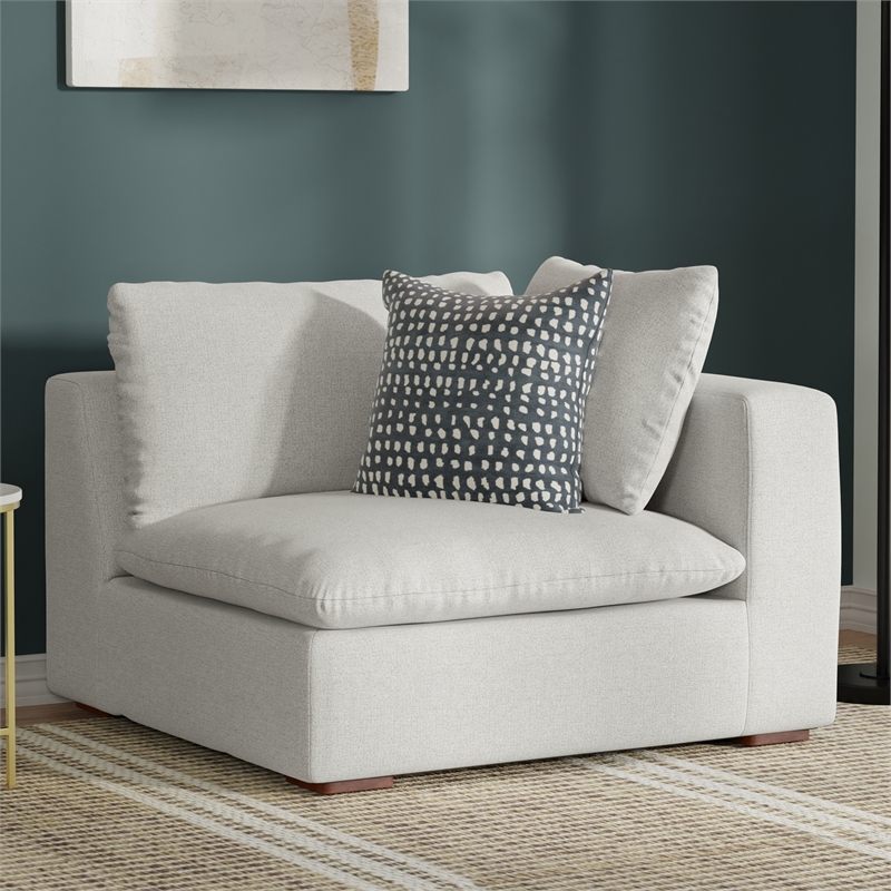 Pemberly Row Right-Arm Sofa Module in Cloud Grey Performance Fabric