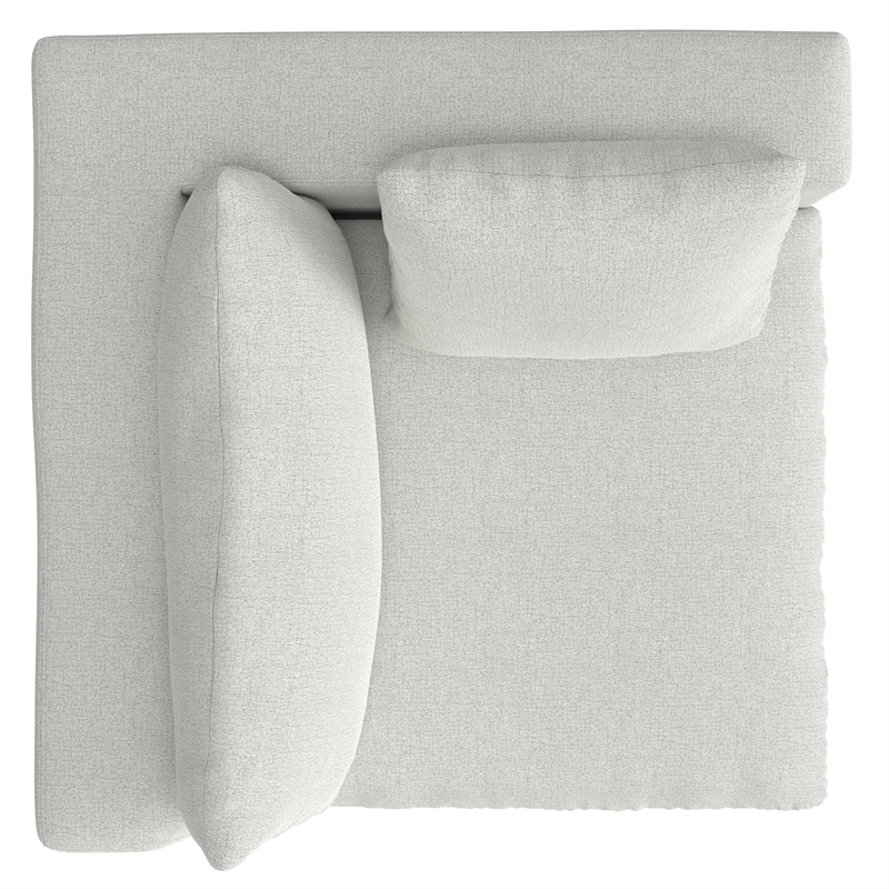 Pemberly Row Right-Arm Sofa Module in Cloud Grey Performance Fabric