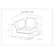 Pemberly Row Right-Arm Sofa Module in Cloud Grey Performance Fabric