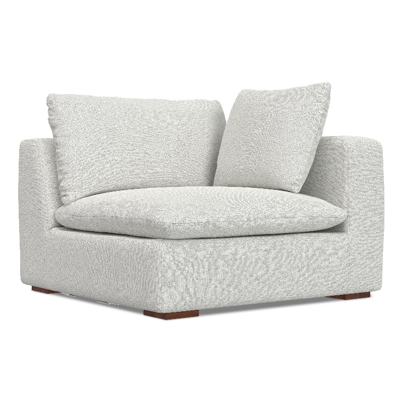 Pemberly Row Right-Arm Sofa Module in Cloud Grey Performance Fabric