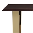 Pemberly Row 42 in Hardwood and Metal Bench in Cognac Finish