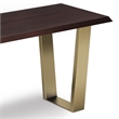 Pemberly Row 42 in Hardwood and Metal Bench in Cognac Finish