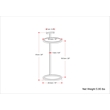 Pemberly Row 10 in Wide Metal C Side Table in White Marble and Gold