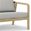 Pemberly Row 4-Piece Outdoor Conversation Set in Grey Fabric and Acacia Wood