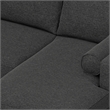 Pemberly Row Right Sectional Sofa in Charcoal Grey Woven-Blend Fabric