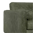 Pemberly Row Mid-Century Modern Armchair in Moss Green Genuine Leather