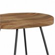 Pemberly Row Rustic Metal Saddle Counter Stools in Natural (Set of 2)