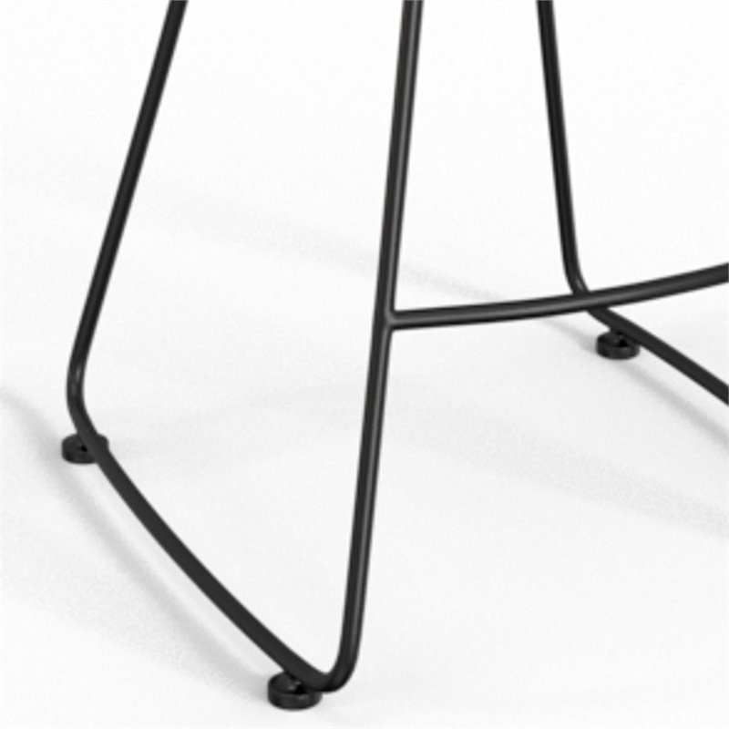 Pemberly Row Rustic Metal Saddle Counter Stools in Natural (Set of 2)