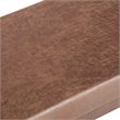 Pemberly Row 48 in. Faux Leather Ottoman Bench in Distressed Umber Brown