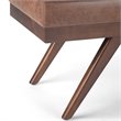 Pemberly Row 48 in. Faux Leather Ottoman Bench in Distressed Umber Brown