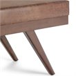 Pemberly Row 48 in. Faux Leather Ottoman Bench in Distressed Umber Brown