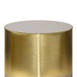 Pemberly Row Cylinder Accent Table in Ombre Black and Gold 16 in