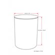Pemberly Row Cylinder Accent Table in Ombre Black and Gold 16 in