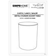 Pemberly Row Cylinder Accent Table in Ombre Black and Gold 16 in
