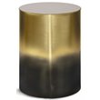 Pemberly Row Cylinder Accent Table in Ombre Black and Gold 16 in