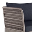 Pemberly Row 75-Inch Patio Sofa with Slate Grey Cushions and Rope Design