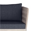 Pemberly Row 75-Inch Patio Sofa with Slate Grey Cushions and Rope Design