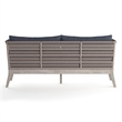 Pemberly Row 75-Inch Patio Sofa with Slate Grey Cushions and Rope Design