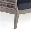 Pemberly Row 75-Inch Patio Sofa with Slate Grey Cushions and Rope Design