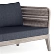 Pemberly Row 75-Inch Patio Sofa with Slate Grey Cushions and Rope Design