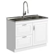 Pemberly Row 46-Inch Utility Sink and Cabinet in Pure White