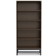 Pemberly Row Industrial 3-Piece TV Stand and Bookcase Set in Walnut Brown
