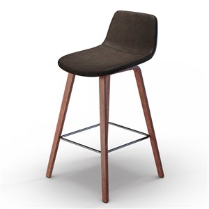 Pemberly Row 26&quot Counter Stools in Distressed Brown Faux Leather (2pc)