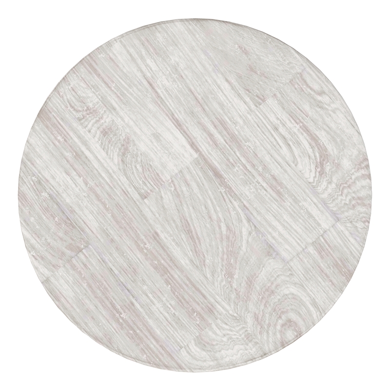 Pemberly Row 13 in Wide Solid Wood Accent Table in White Wash Finish