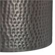 Pemberly Row Metal Cylinder Accent Table in Hammered Antique Copper 16 in