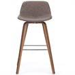 Pemberly Row Bentwood Bar Height Stool Set of 2 in Distressed Brown