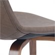 Pemberly Row Bentwood Bar Height Stool Set of 2 in Distressed Brown