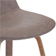 Pemberly Row Bentwood Bar Height Stool Set of 2 in Distressed Brown