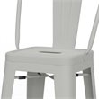 Pemberly Row 30 in Industrial Metal Bar Stools in White Set of 2