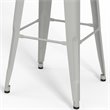 Pemberly Row 30 in Industrial Metal Bar Stools in White Set of 2