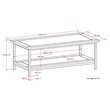 Pemberly Row Mango Wood Industrial Coffee Table in Dark Cognac Brown