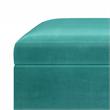 Pemberly Row 36in. Storage Ottoman in Aqua Blue Velvet Fabric