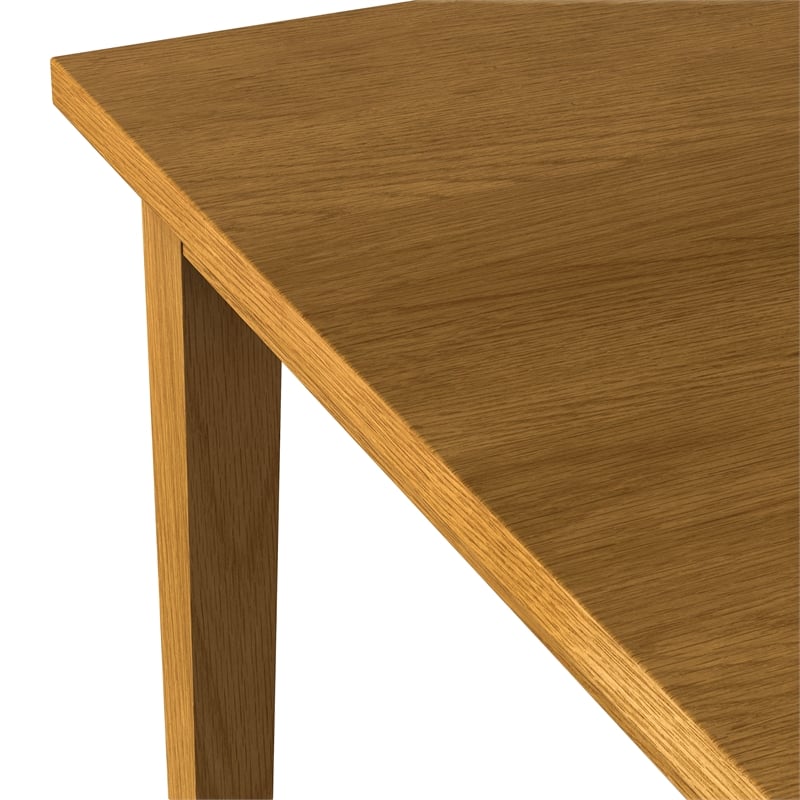 Pemberly Row Square Dining Table in Solid Wood Oak Finish