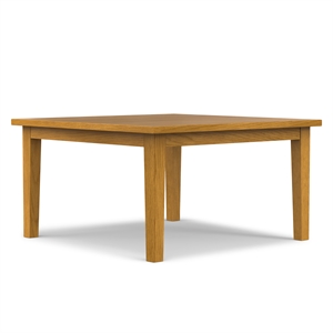 Pemberly Row Square Dining Table in Solid Wood Oak Finish