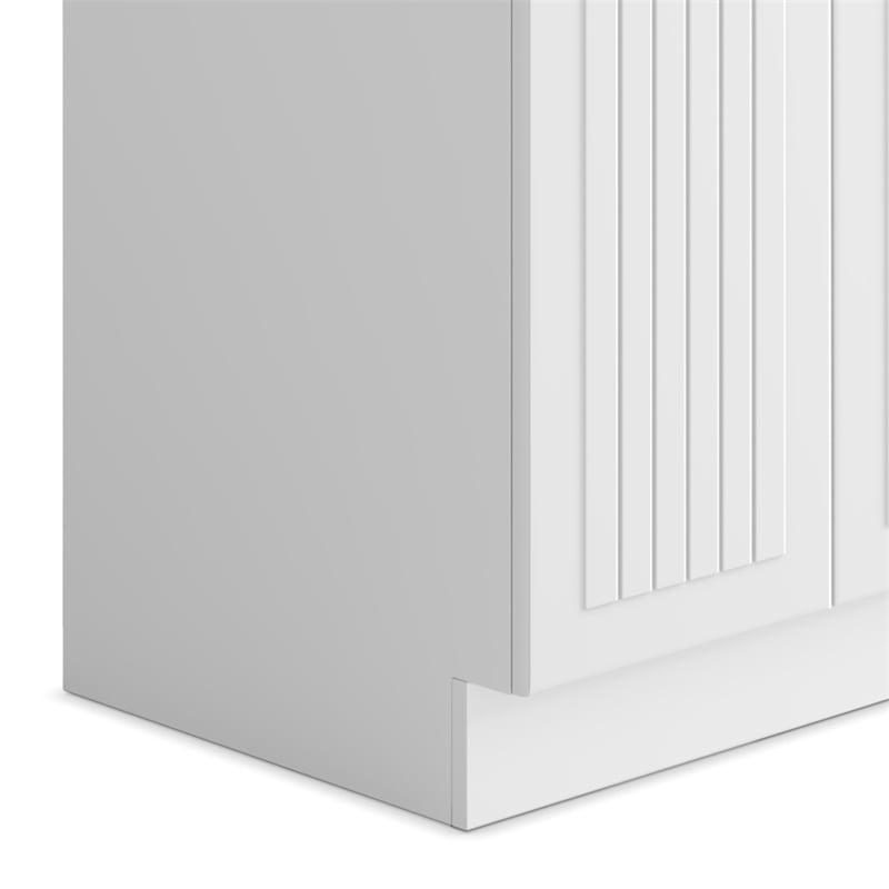 Pemberly Row 24 in Laundry Utility Sink Cabinet in White with High Faucet