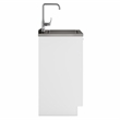 Pemberly Row 28 in White Laundry Sink Cabinet with High Arch Faucet