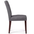 Pemberly Row Dining Chair in Stone Gray Faux Leather (Set of 2)