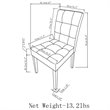 Pemberly Row Dining Chair in Stone Gray Faux Leather (Set of 2)