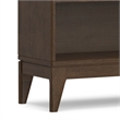 Pemberly Row Solid Wood Mid Century Low Bookcase in Walnut Brown 30